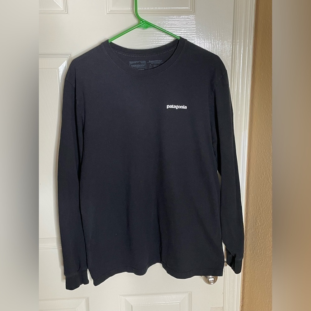 Patagonia Shirt Mens Medium  Black Organic Cotton Casual​​​​​​​​​​​​​​​ - Picture 8 of 10